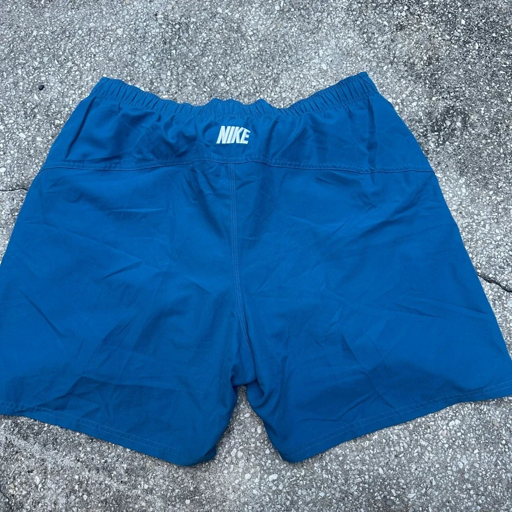Vtg Nike Swim Trunks Mens XXL Blue Mesh Lined Board Shorts Embroidered Logo
